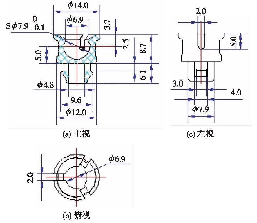 螺母结构 (单位:mm)